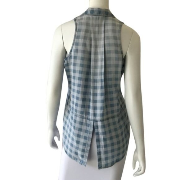 Cloth & Stone Sleeveless Checkered Button-Down Shirt - Picture 5 of 6